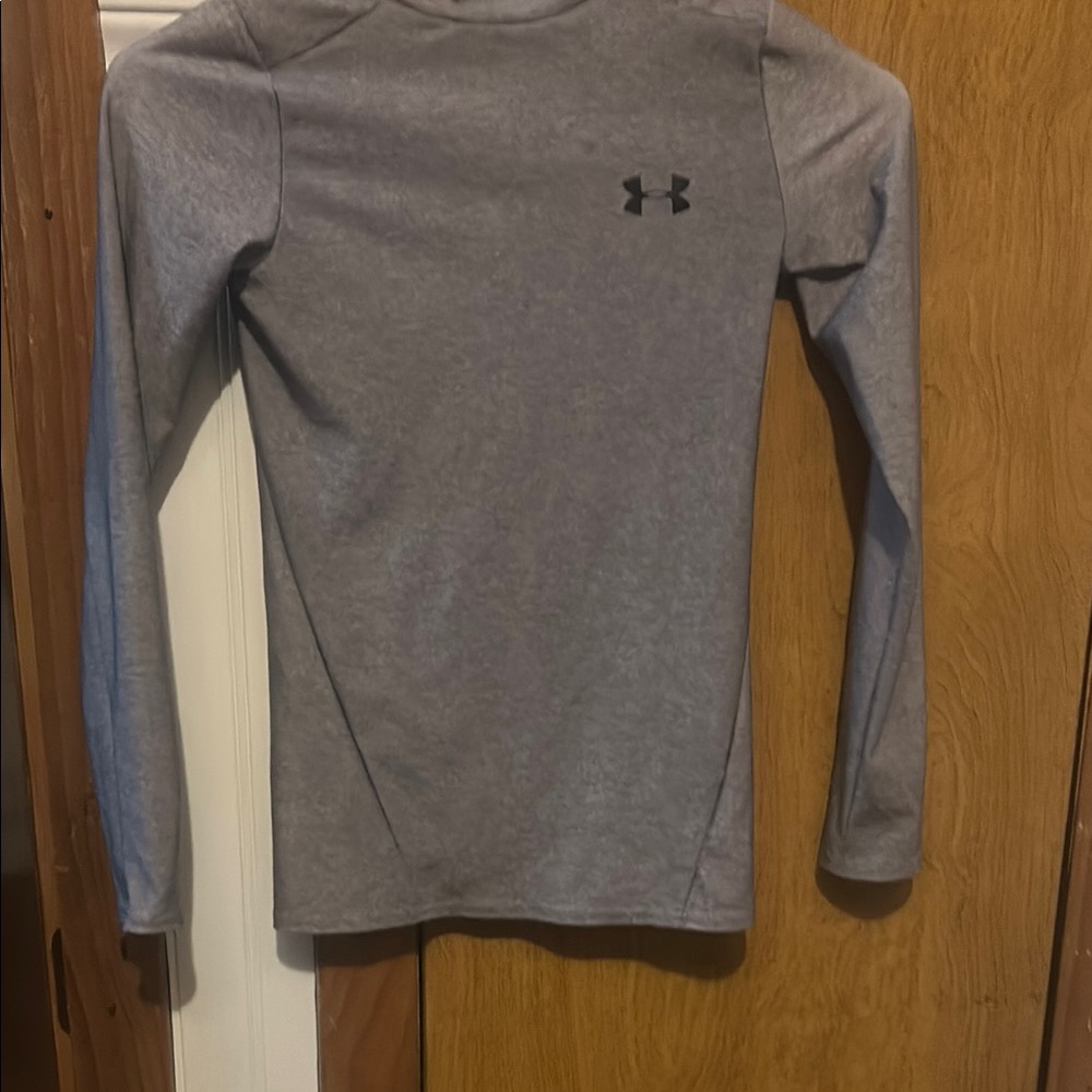 Under Armour Kids Heather Gray Long Sleeve Tee
